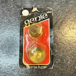 Set of 2 Vintage 1981 Hindu Incense Genie Brass Incense‎ Burners